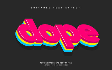 Colorful Dope editable text effect template