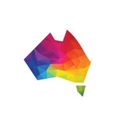 Australia Map Logo Icon Design Template.