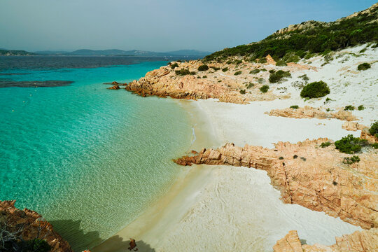 Panorama dell'Isola di Spargi, arcipelago della Maddalena. Provincia di Sassari, Sardegna. Italy