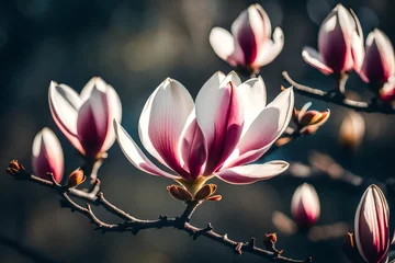 Zelfklevend Fotobehang magnolia tree blossom © Hameed