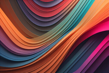 Naklejka premium Colorful Abstract Paper Layers