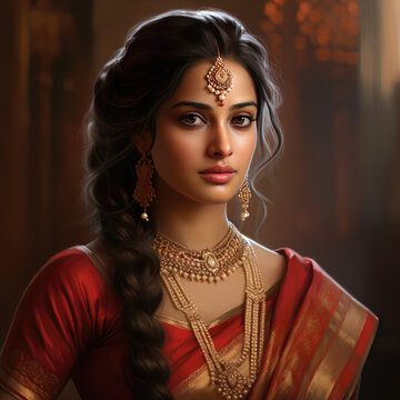 Enchanted Realm: A Digital Portrait of Devasena