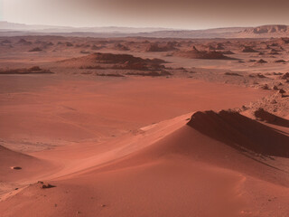 Fototapeta na wymiar An imaginary image of the surface of Mars