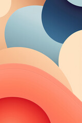 Abstract colorful waves pink blue orange blue render 3d generative ai