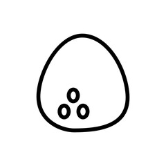 Coconut vegetables icon with black outline style. food, coconut, fruit, icon, vegetable, vector, pineapple. Vector Illustration