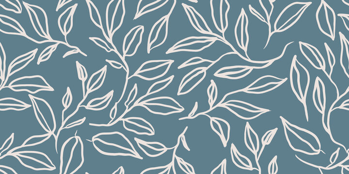Botanical seamless pattern illustration floral graphic.
