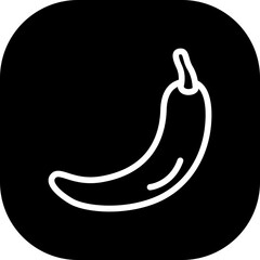 Chili vegetables icon with black filled outline style. food, vegetable, vegetarian, fresh, illustration, vector, pepper. Vector Illustration