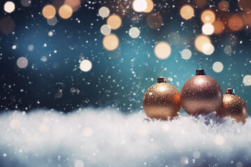 Fototapeta na wymiar Christmas decorations with blurred background