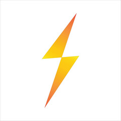 lightning bolt icon simple design art eps 10