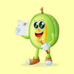 honeydew melon character show the results of the exam