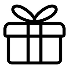 Gift box icon isolated on white background