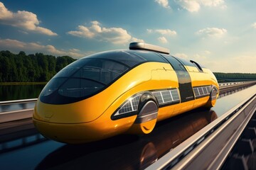 Obraz premium Transport of the future. Solar-powered car.