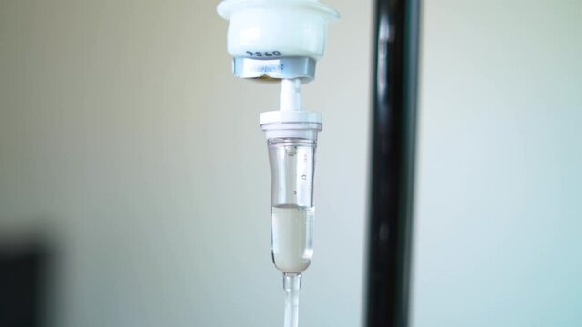 Set of iv fluid intravenous drop saline hospital room sick drops, Medical Concept, emergency medicine and chemotherapy treatment infusion drug injection.