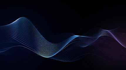 Abstract Motion of Particle Waves: A High-Tech Background Design with Waving Dots for Brochures, Flyers, Magazines, Business Cards, and Banners.