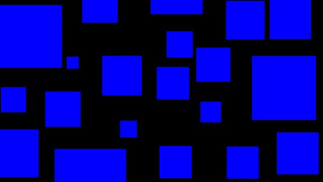 loop animation background. blue squares are spinning. 2d motion