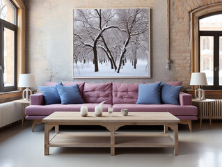 modern living room UHD wallpaper Stock Photographic Image
