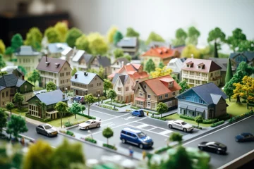 Foto op Canvas A miniature city model. © Simon