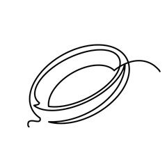 Vector continuous one line Ring illustration