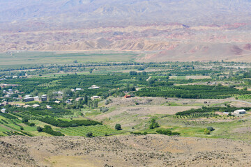 Armenian village Ervandashat, near the mountains.