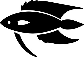 cartoon fish drawing illustration.