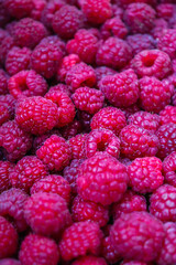 close up of raspberries