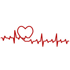 cardio line with heart symbol