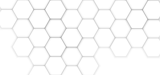 Abstract White Hexagonal Background. Luxury White Pattern. Vector Illustration. 3D Futuristic abstract honeycomb mosaic white background. geometric mesh cell texture.	