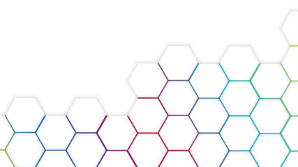 Abstract White Hexagonal Background. Luxury White Pattern white gradient background stroke. Vector Illustration. 3D Futuristic abstract honeycomb mosaic white background. geometric mesh cell texture.	