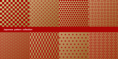 伝統和柄の和紙　背景素材