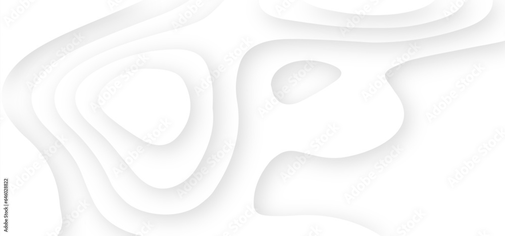 Poster abstract curve line white background. soft smooth lines curving abstract white paper cut banner. geo