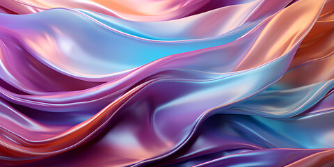 Close Up Wavy Iridescent Holographic Texture