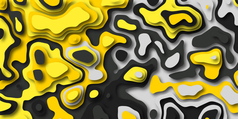 paper cut 3d render topography abstract ,beautiful color palette colors, waves and layers, flat fiber structures, holes, macro texture digital art ,background for desktop, vector illustration