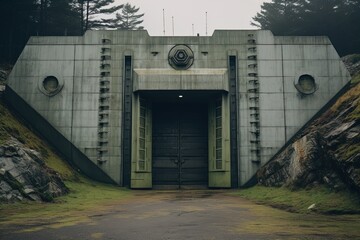 Fortified bunker. Great for stories on the military, nuclear war, war, aliens, thrillers, politics and more. 