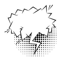 Empty comic style speech buble.Design elements for poster, t shirt, banner. Vector