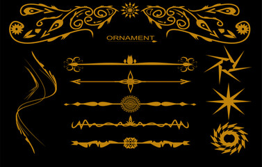 vintage frame with elements