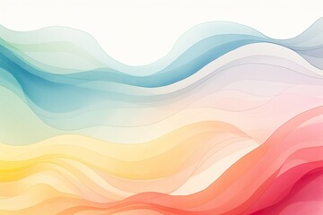 Obraz premium curve line watercolor background.