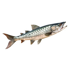 Barracuda. isolated object, transparent background
