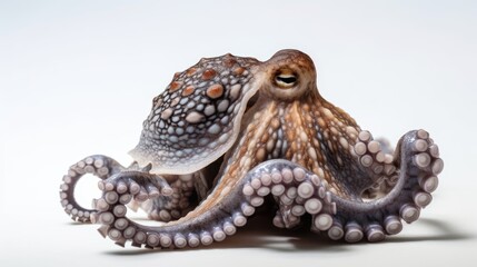 Obraz premium Octopus with White Backround