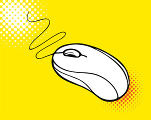 Computer mouse. Doodle style