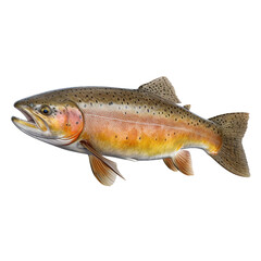 Obraz premium Trout. isolated object, transparent background