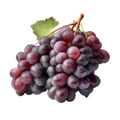 Fototapeta premium purple grape, isolated on white background, clipping path, full depth of field Generative Ai