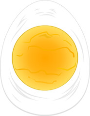 Boil egg hard fully cooked yolk breakfast clipart gradient design illustration vector
