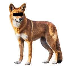 Fototapeta premium Dhole. isolated object, transparent background
