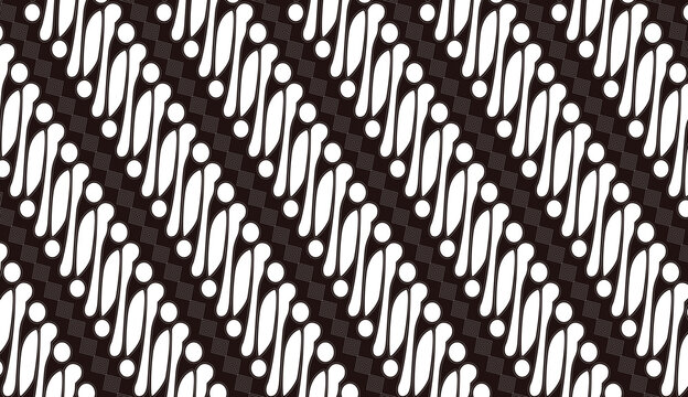 Batik Parang vector, cultural heritage of traditional Indonesian fabrics
