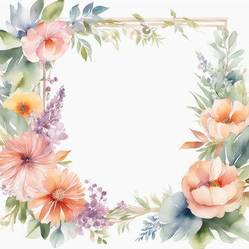 framework for photo or congratulation, flower background design, for invitation background, wedding card background, thank you card background