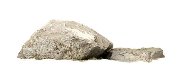 Isolate beige hard rock landscape on transparent backgrounds 3d rendering png © Krit
