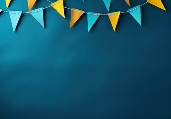 colorful bunting with confetti