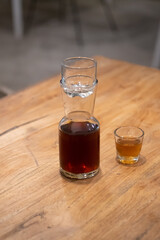 Fresh brewed coffee, the hario v60 coffee.