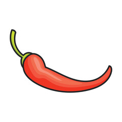 Spicy pepper vector icon.Color vector icon isolated on white background spicy pepper .