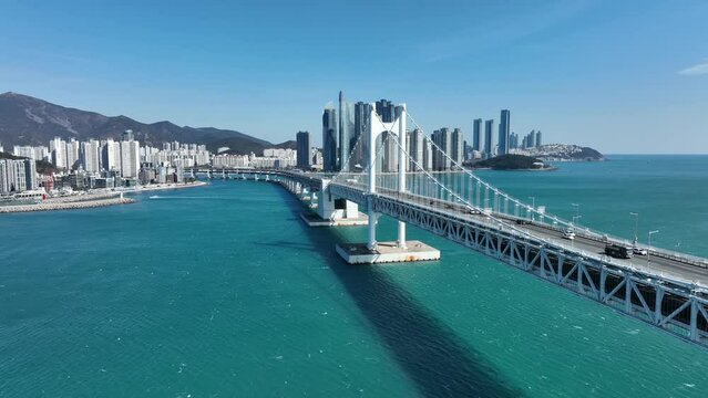 Drone Shooting bridge in Busan